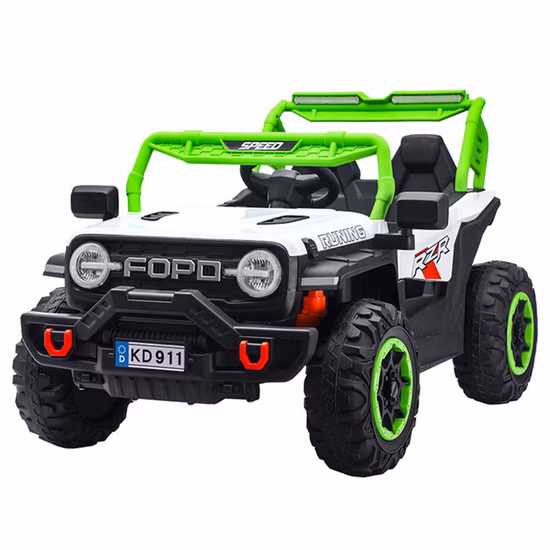 Kinder elektrisches Geländewagen mit vier Antrieben, ferngesteuertes, übergroßes Spielzeugauto